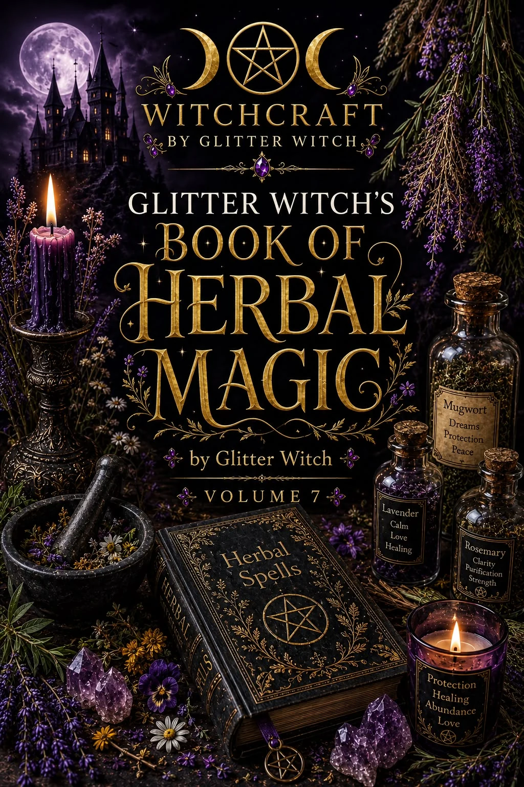 Glitter Witch's Book of Herbal Magic cover